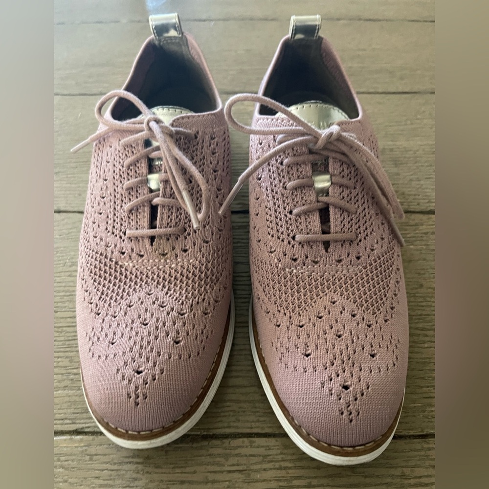 Cole Haan Women's Knit Lace-Up Flats - Lavender